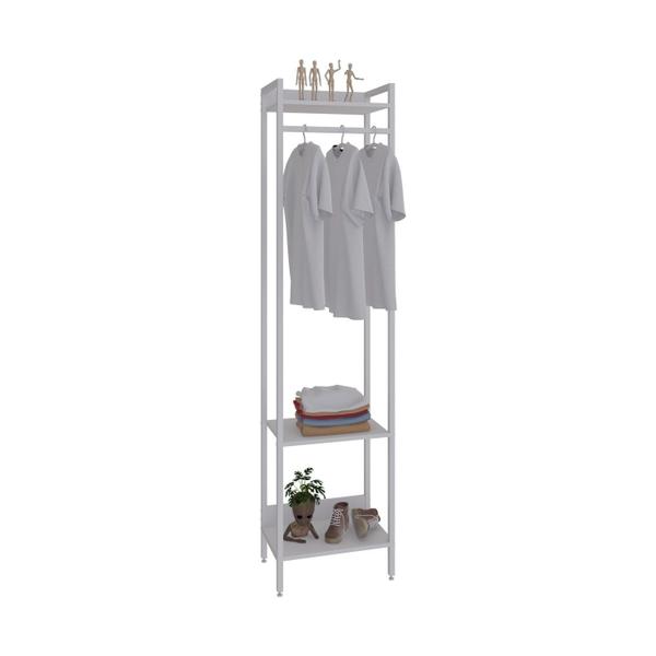 Imagem de Estante Closet Arara 187x45cm 3 Prateleiras Active Yescasa