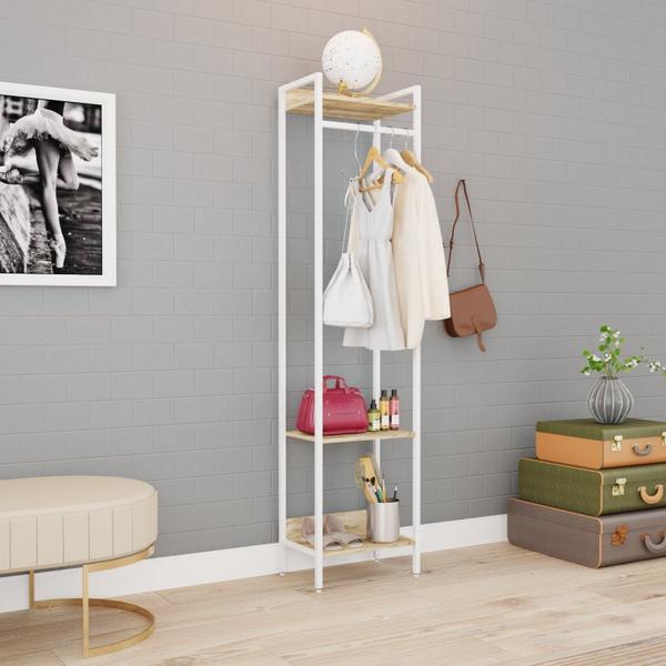 Imagem de Estante Closet Arara 187x45cm 3 Prateleiras Active Yescasa