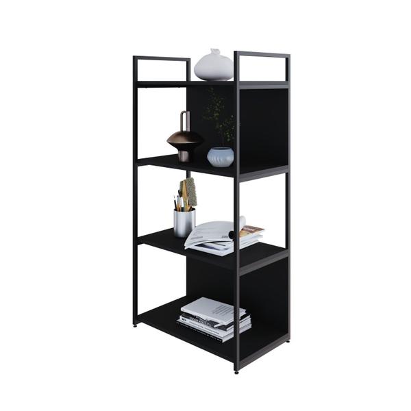 Estante com 4 Prateleiras 118x60x33cm com Fundo Yon - Metalig Imagem de Estante com 4 Prateleiras 118x60x33cm com Fundo Yon