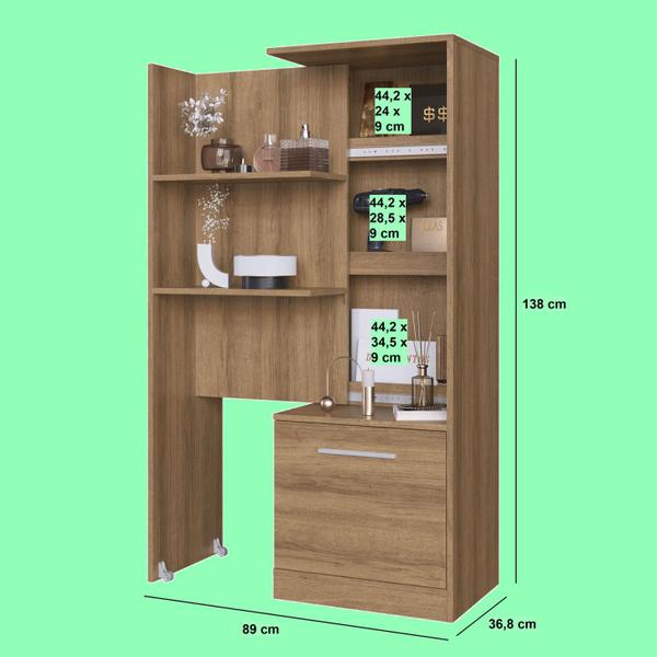 Imagem de Estante com compartimento oculto Lock LK130 Art in Móveis