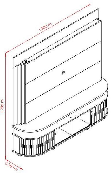 Imagem de Estante Daytona para TV até 65 polegadas - Calacata/Off White - Madetec