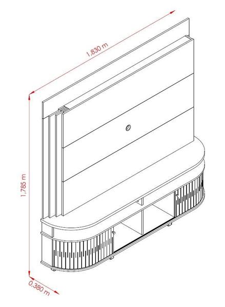 Imagem de Estante Daytona para TV até 65 polegadas - Cinamomo/Off White - Madetec