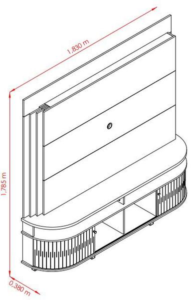 Imagem de Estante Daytona para TV até 65 polegadas - Naturale/Off White - Madetec