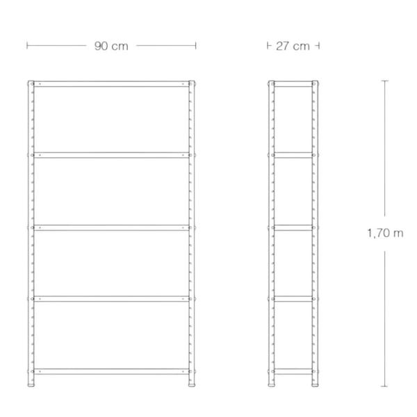 Estante de Aço 5 Prateleiras de Aço 1,70m Reforçado Branco Imagem de Estante de Aço 5 Prateleiras de Aço 1,70m Reforçado Branco