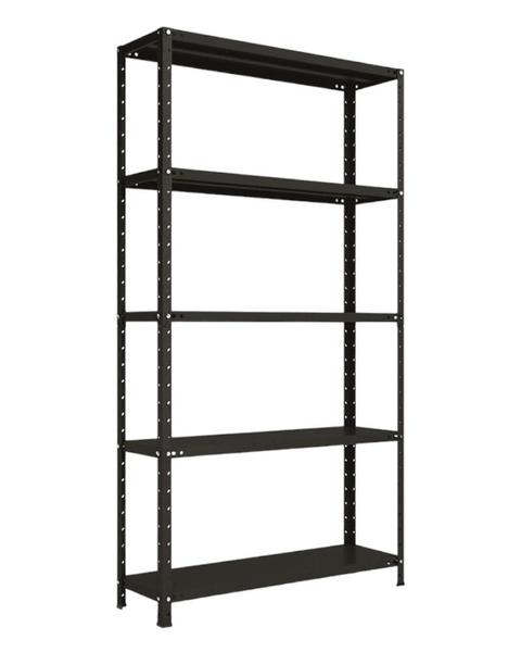Estante de Aço 5 Prateleiras de Aço 1,70m Reforçado Preto Imagem de Estante de Aço 5 Prateleiras de Aço 1,70m Reforçado Preto