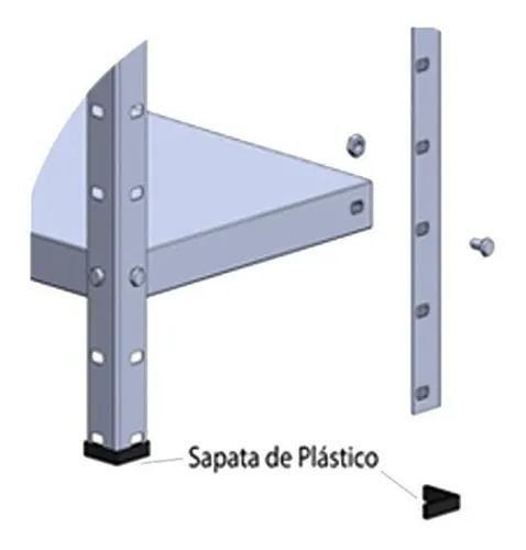 Imagem de Estante de aço bipartida c/6 prateleiras 30cm