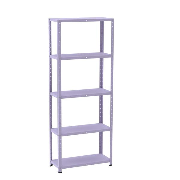 Estante de Aço com 5 Prateleiras Linha Light 1,80 M Lílas - Pandin Imagem de Estante de Aço com 5 Prateleiras Linha Light 1,80 M Lílas