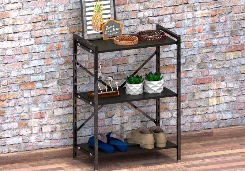 Estante De Aço Resistente Modular 61x84cm - Dicarlo Imagem de Estante De Aço Resistente Modular 61x84cm - Dicarlo
