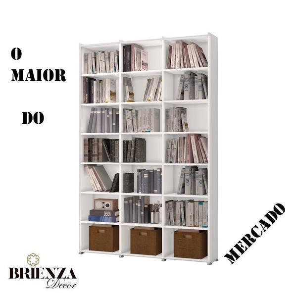 Imagem de Estante de Livros Escritório 21 Nichos Livreiro Montenegro Branco Brienza Decor