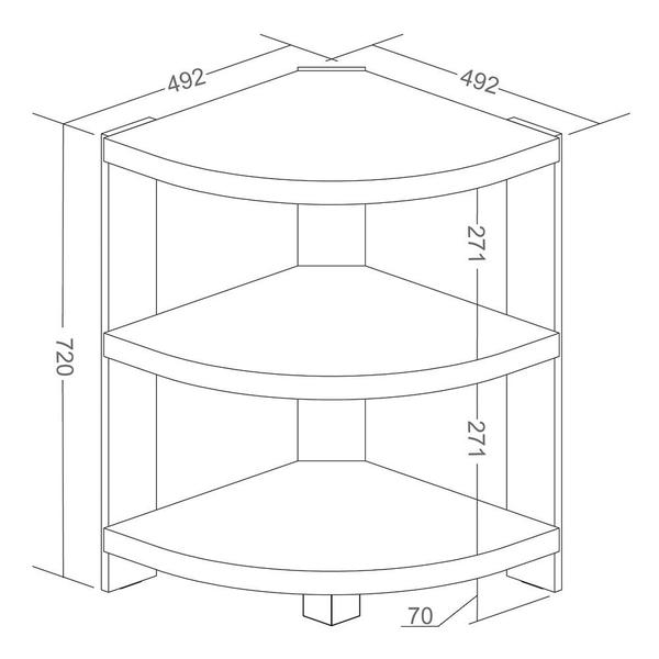 Imagem de Estante Decorativa Lateral Multiuso Wind Olmo - Artany