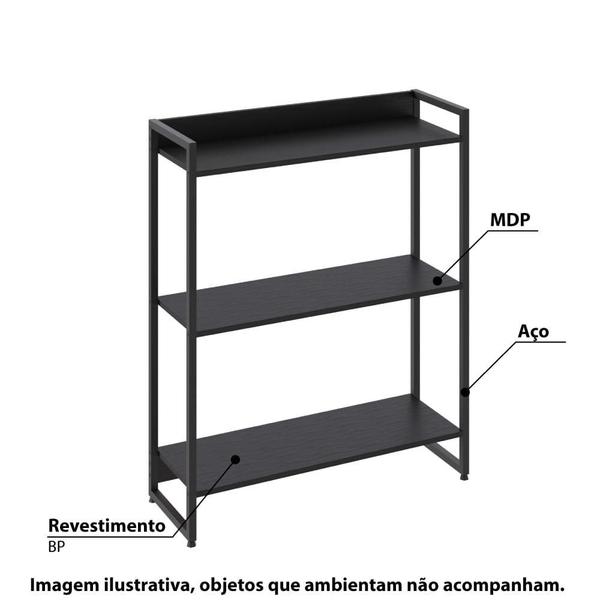 Imagem de Estante Dynamica Industrial 80 cm - Preto