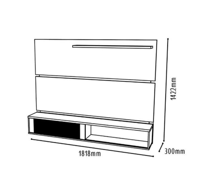 Imagem de Estante Home Dom para TV de até 75 Polegadas Palisandro / Off White - Mobler