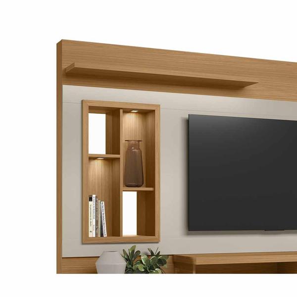 Imagem de Estante Home Eldorado 2.0 Para até Tv 60'' Nature/Off White - Linea Brasil