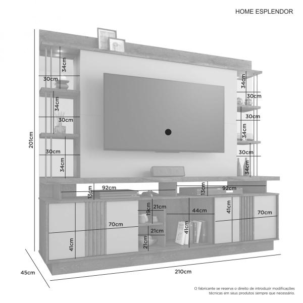 Imagem de Estante Home Esplendor Tv Até 65 Polegadas Jcm Móveis