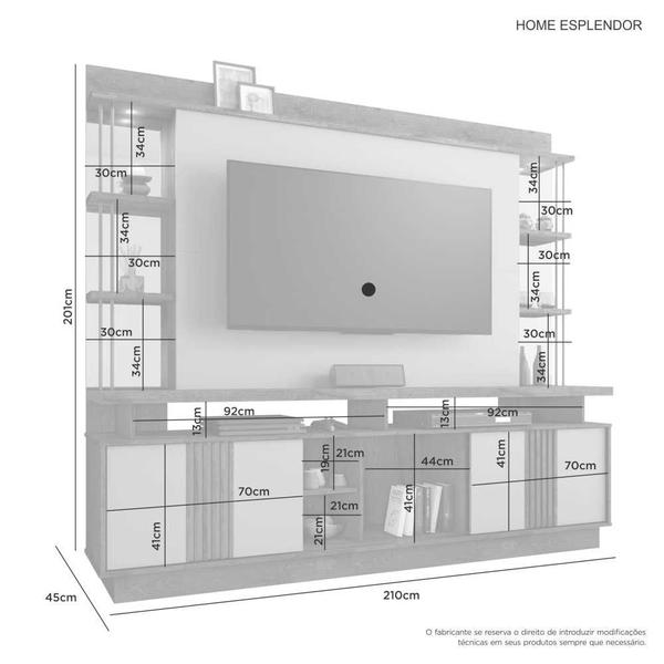 Imagem de Estante Home Esplendor Tv Até 65 Polegadas Jcm