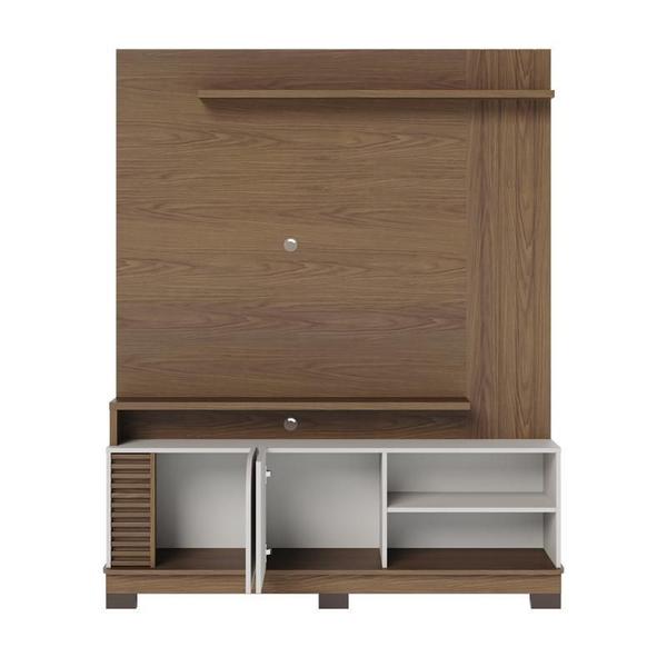 Imagem de Estante Home Jurere 1800 para TV de 75" Amendoa/Off WhiteMatte - Colibri