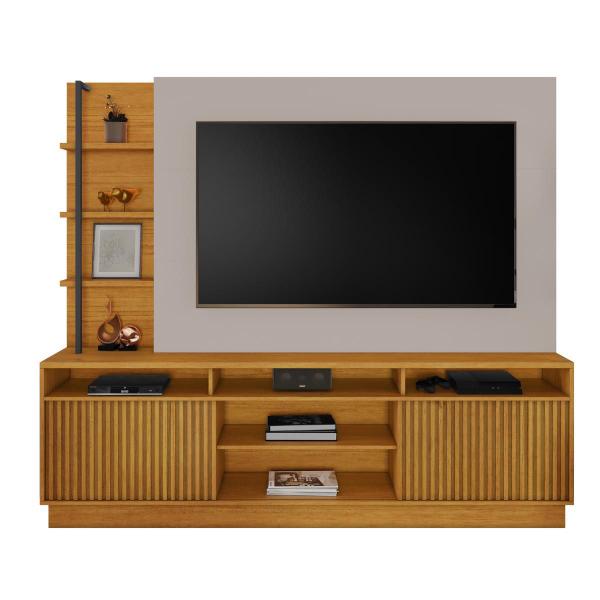 Imagem de Estante Home p/TV Até 70 Pol. Supremo JCM Cinamomo/Off-White