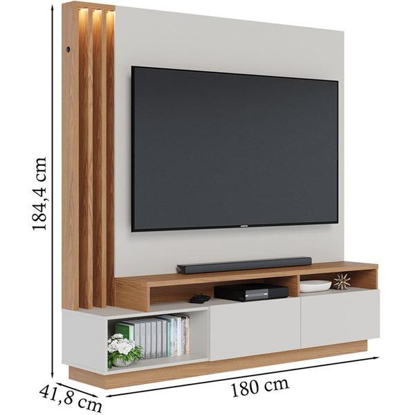 Imagem de Estante Home Para TV 65 Polegadas Humaita Off White Matte Freijo CLB