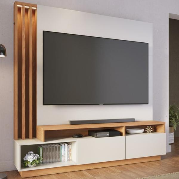 Imagem de Estante Home Para TV 65 Polegadas Humaita Off White Matte Freijo CLB