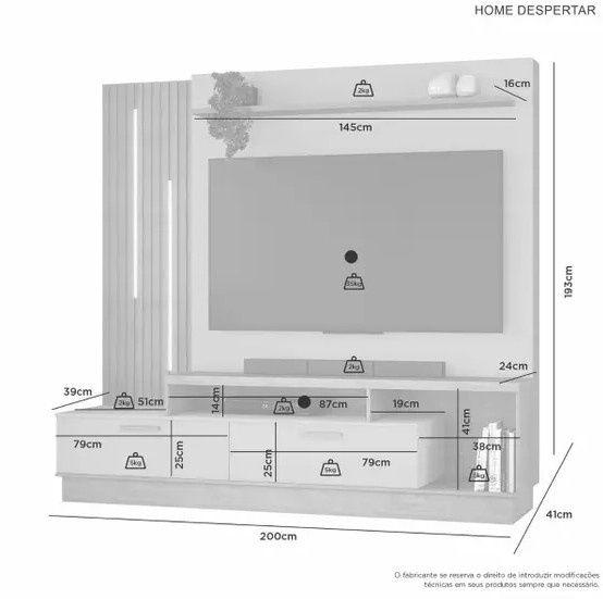 Imagem de Estante Home para TV até 49" Despertar JCM