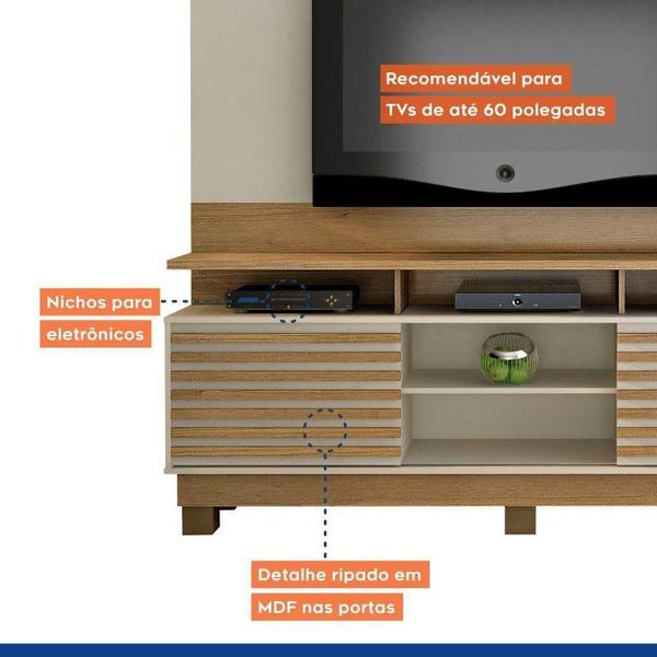 Imagem de Estante Home Para Tv Até 60" 2 Portas 2 Prateleiras E Nichos