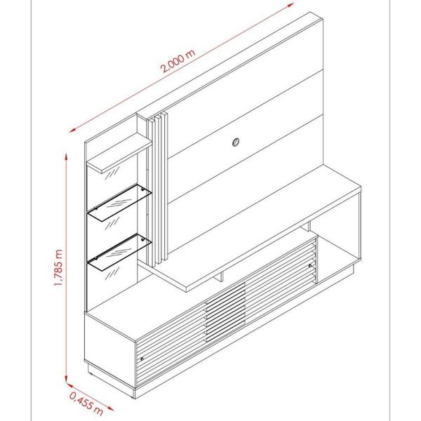 Imagem de Estante Home para TV até 60 Polegadas 2 Portas Frizz Plus Madetec