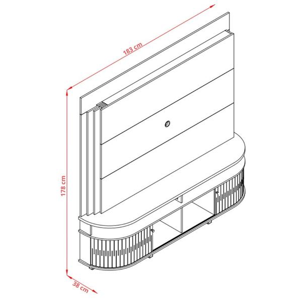 Imagem de Estante Home para TV até 65 Polegadas 2 Portas Daytona Madetec