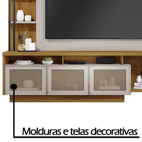 Imagem de Estante Home para TV até 65 Polegadas Equilíbrio JCM Movelaria Freijó/Off White