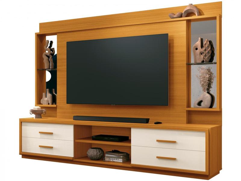 Estante Home para TV até 75” 4 Gavetas EDN Móveis Leni Estante Home para TV até 75” 4 Gavetas EDN Móveis Leni