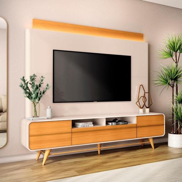 Imagem de Estante Home para TV até 85" 3 Portas com LED Copacabana