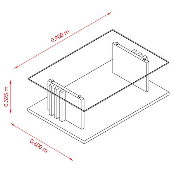 Imagem de Estante Home Theater Alan com Aparador e Mesa de Centro Frizz Cinamomo Off White - Madetec