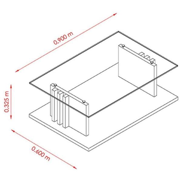 Imagem de Estante Home Theater Alan Com Rodízios E Mesa De Centro Frizz Cinamomo Off White