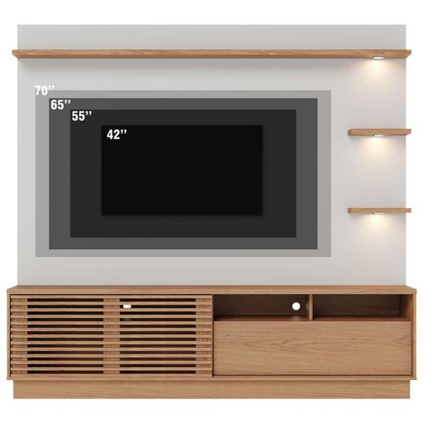 Imagem de Estante Home Theater Ambiente Campeche Freijó Off White Matte - Colibri