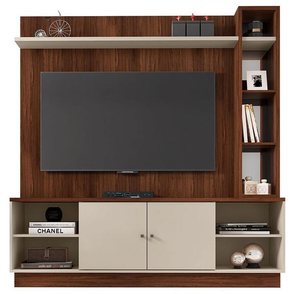 Imagem de Estante Home Theater Até 65 Polegadas Pilar Havana Off White