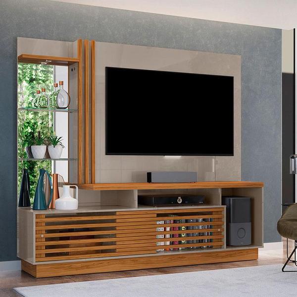 Imagem de Estante Home Theater com Aparador e Mesa de Centro Frizz Plus Fendi Naturale  Madetec