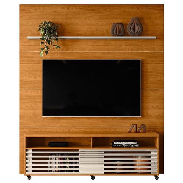 Imagem de Estante Home Theater com Bancada Frizz Prestige Cinamomo Off White  Madetec