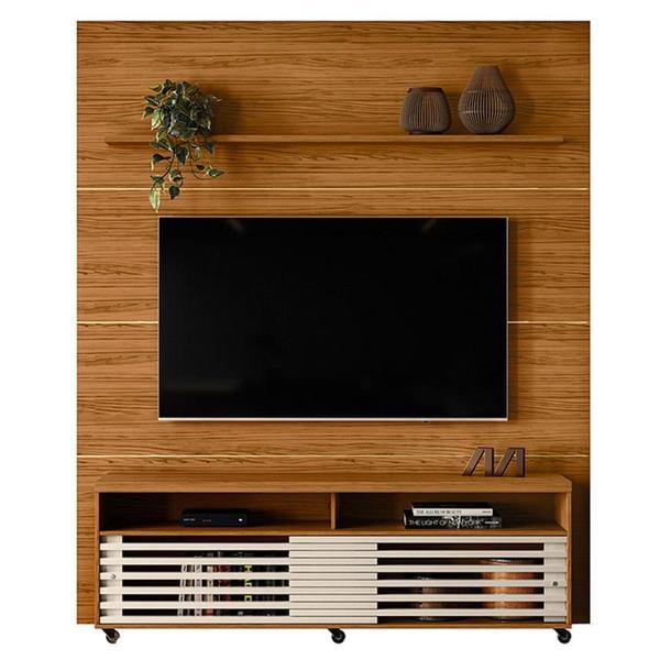 Imagem de Estante Home Theater com Bancada Frizz Prestige Naturale Off White  Madetec