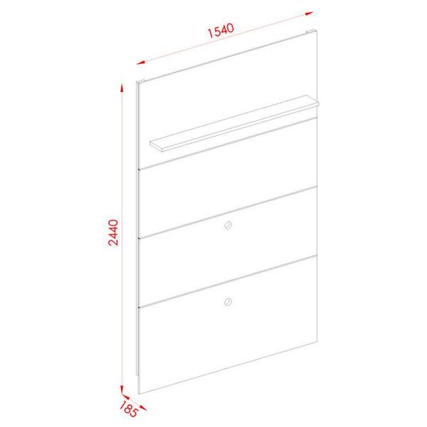 Imagem de Estante Home Theater com Bancada Panorama Calacata Off White  Madetec