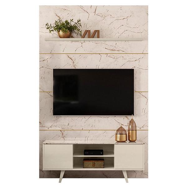 Imagem de Estante Home Theater com Bancada Panorama Calacata Off White  Madetec