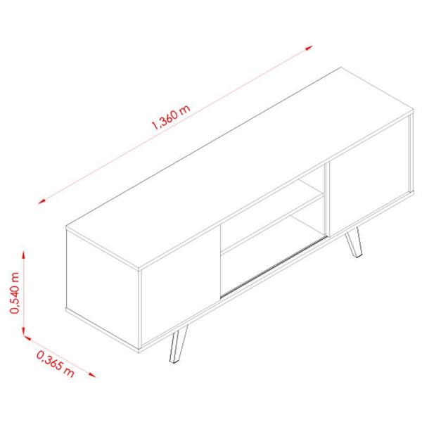 Imagem de Estante Home Theater com Bancada Panorama Fendi Naturale  Madetec 