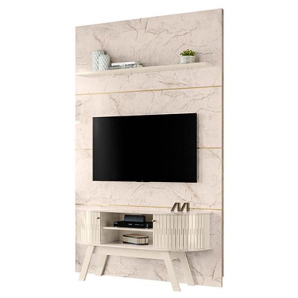 Imagem de Estante Home Theater com Bancada Silverstone Calacata Off White  Madetec