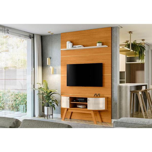 Imagem de Estante Home Theater com Bancada Silverstone Cinamomo Off White  Madetec