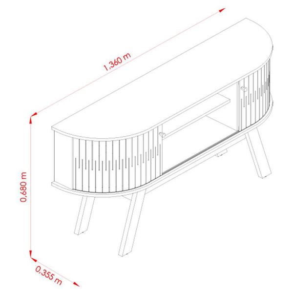 Imagem de Estante Home Theater com Bancada Silverstone e Aparador Estoril com Mesa de Centro Indianápolis Naturale Off White  Madetec