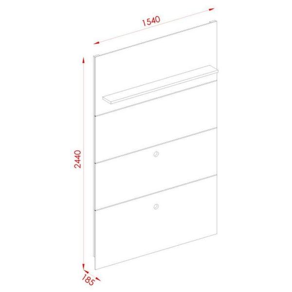 Imagem de Estante Home Theater Com Bancada Silverstone E Aparador Estoril Naturale Off White - Madetec