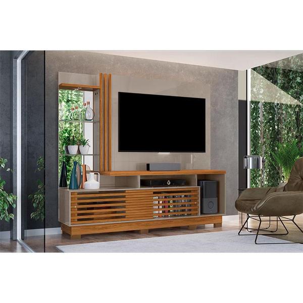 Imagem de Estante Home Theater com Pés e Mesa de Centro Frizz Plus Fendi Naturale  Madetec