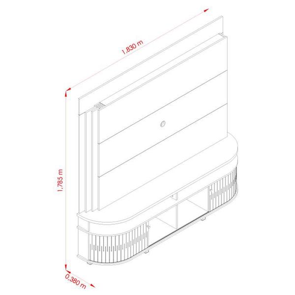 Imagem de Estante Home Theater Daytona Naturale Off White  Madetec