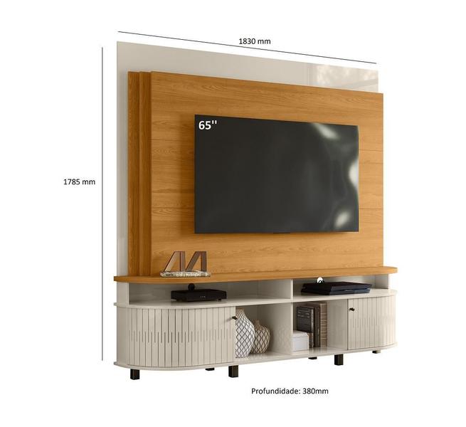 Imagem de Estante Home Theater Daytona para TV até 65 Polegadas Cinamomo Off White  Madetec