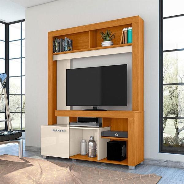 Imagem de Estante Home Theater Flávia Cinamomo Off White  Madetec 