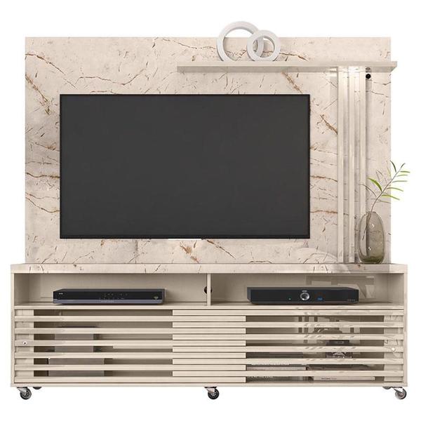 Imagem de Estante Home Theater Frizz Calacata Off White  Madetec