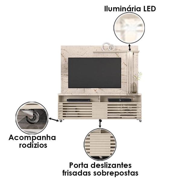 Imagem de Estante Home Theater Frizz Calacata Off White  Madetec